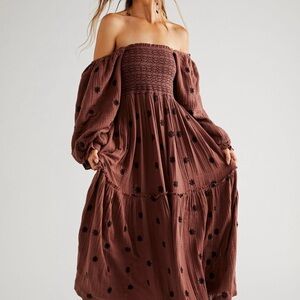 Free People Dahlia Embroidered Maxi Dress